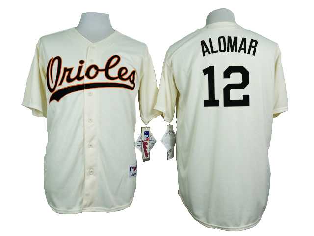 Baltimore Orioles #12 Roberto Alomar Mitchell And Ness Cream 1954 Turn Back The Clock Stitched Jersey JiaSu,We sell and wholesale Baltimore Orioles #12 Roberto Alomar Mitchell And Ness Cream 1954 Turn Back The Clock Stitched Jersey JiaSu on line form chian!